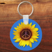 Oekraïnse Zonnebloem Vredessymbool Anti-Oorlogslie Sleutelhanger (Achterkant)