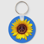 Oekraïnse Zonnebloem Vredessymbool Anti-Oorlogslie Sleutelhanger (Achterkant)