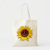 Oekraïnse Zonnebloem Vredessymbool Anti-Oorlogslie Tote Bag (Voorkant)