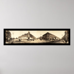 Oelwein Iowa Street Foto 1907 Poster