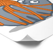 OEPEN! Funny Cute Cat Plays met Yarn Ball Poster (Hoek)