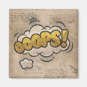 OEPEN!  stripboek Steampunk Pop Magneet (Voorkant)