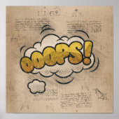 OEPEN!  stripboek Steampunk Pop Poster (Voorkant)