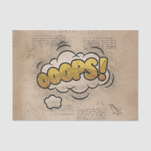 OEPEN!  stripboek Steampunk Pop Tissuepapier (Voorkant)