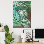 Oeps 1 Abstracte Kunstprint Poster (Thuiskantoor)