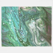 Oeps 2 Cool Groene Abstracte Worpdeken Fleece Deken (Voorkant (Horizontaal))