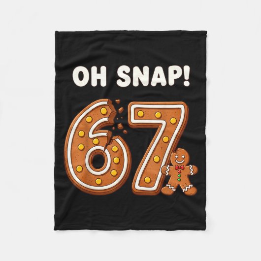 Oeps 67 Zes Zeven Meme Gemberkoek Man Grappig 67 Fleece Deken (Voorkant)