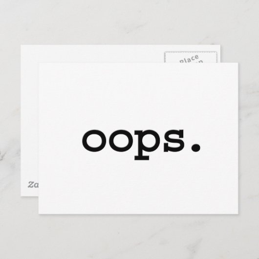 oeps. briefkaart (Voorkant / Achterkant)