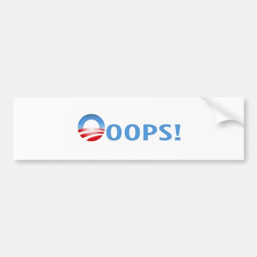 Oeps! Bumpersticker (Voorkant)