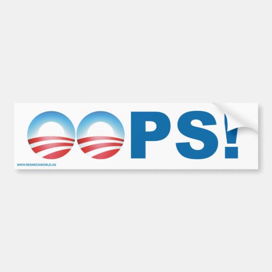 Oeps-Bumpersticker Bumpersticker (Voorkant)