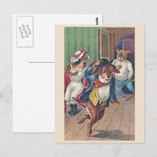 "Oeps"  Dogs Briefkaart (Voorkant / Achterkant)