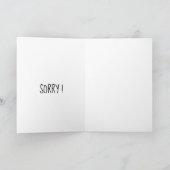 Oeps! Droevig vergat leuke verbijsterde Kaart (Binnen)