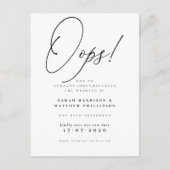 Oeps! Formele uitgestelde aankondiging huwelijk (Voorkant)