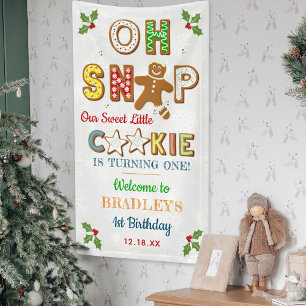 Oeps! Gemberkoek Koekje Verjaardag Alle Leeftijden Spandoek