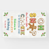 Oeps! Gemberkoek Koekje Verjaardag Alle Leeftijden Spandoek (Horizontaal)
