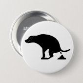Oeps! Gevangen in de Act Pooping Dog Ronde Button 7,6 Cm (Voorkant /achterkant)