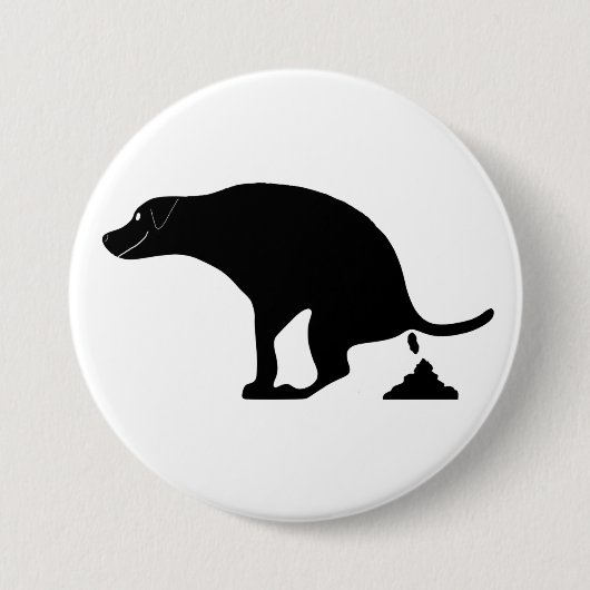 Oeps! Gevangen in de Act Pooping Dog Ronde Button 7,6 Cm (Voorkant)