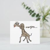 Oeps... Giraffe Briefkaart (Staand voorkant)