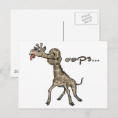 Oeps... Giraffe Briefkaart (Voorkant / Achterkant)