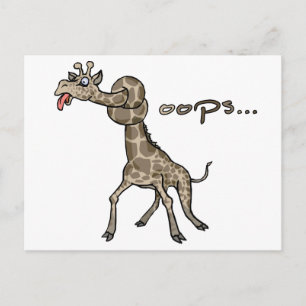 Oeps... Giraffe Briefkaart