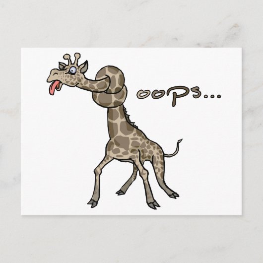 Oeps... Giraffe Briefkaart (Voorkant)