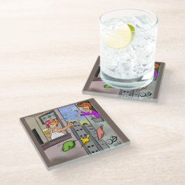 Oeps Glazen Onderzetter