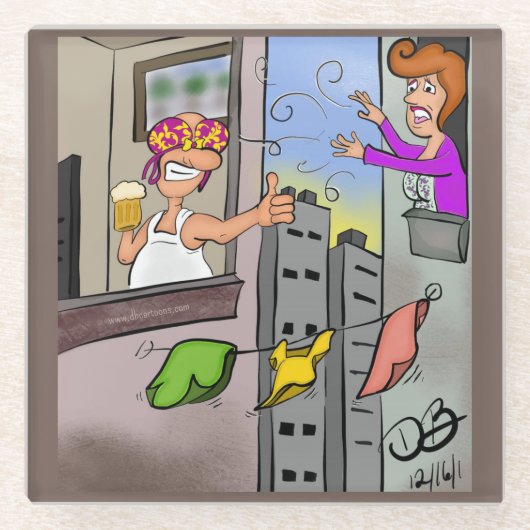 Oeps Glazen Onderzetter (Voorkant)