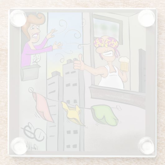 Oeps Glazen Onderzetter (Achterkant)