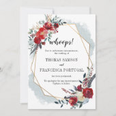 Oeps! Gold Geometric Boho Floral Uitstel Kaart (Voorkant)