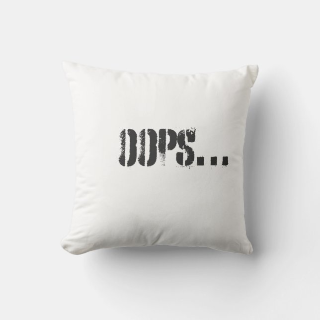 Oeps… Grappig Minimalistisch T-Shirt  Kussen (Voorkant)