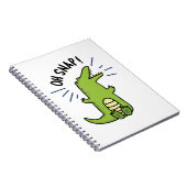 Oeps Grappige Snappende Krokodil Woordspeling Notitieboek (Rechterzijde)