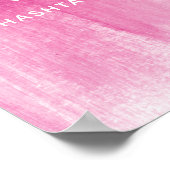Oeps hashtag bruiloft roze rood moderne kunst poster (Hoek)