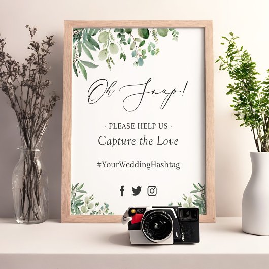 Oeps Hashtag Groene planten Eucalyptus Bladeren Bo Poster