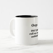 Oeps! Heb ik net mijn ogen luid gescand? Tweekleurige Koffiemok (Voorkant links)