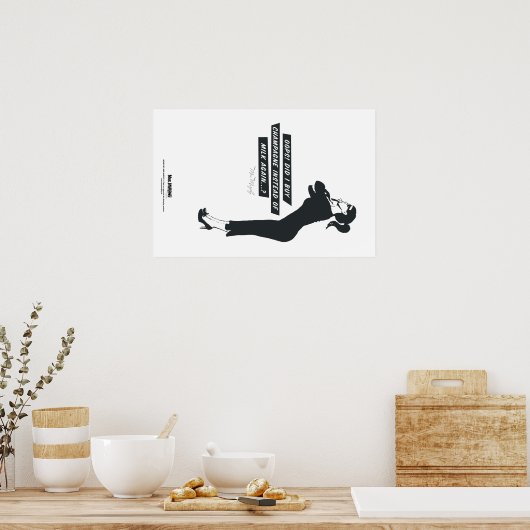 Oeps! Heb ik weer champagne gekocht in plaats van  Poster (Keuken)