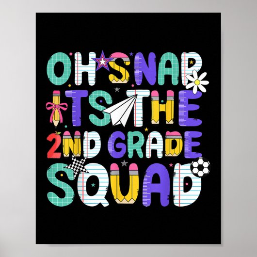 Oeps het is de tweede klas squad terug naar school poster (Voorkant)