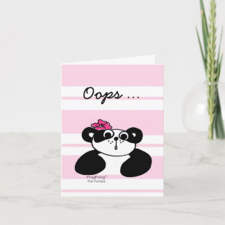 OEPS, HET SPIJT ME Kaart