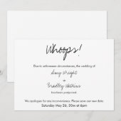 "Oeps!" Humoristische huwelijksaankondiging uitges Kaart (Voorkant / Achterkant)