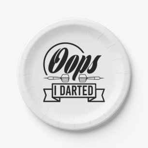 Oeps I Darted Papieren Bordje