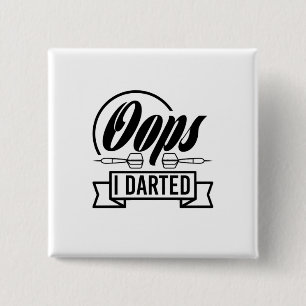 Oeps I Darted Vierkante Button 5,1 Cm