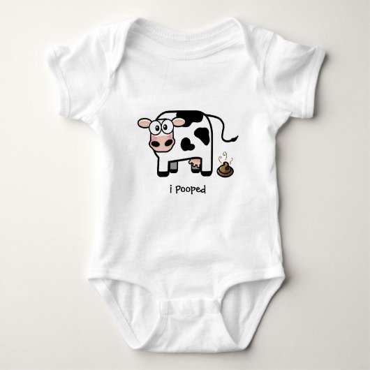 Oeps I Pooped | Funny Pooping Cow Romper (Voorkant)