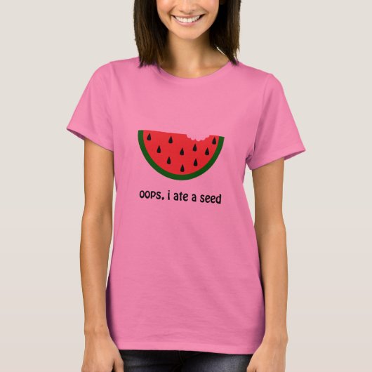 Oeps ik at een kraamkraamkraam. t-shirt (Voorkant)