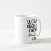 Oeps ik bedoel pater Funny Quotes Vaderdag Gift Koffiemok (Voorkant rechts)