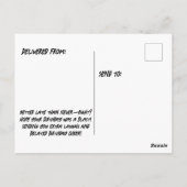 Oeps! Ik ben je verjaardag vergeten—wat een stank! Briefkaart (Achterkant)