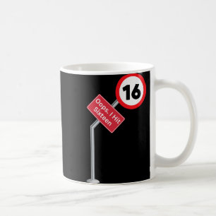 Oeps ik ben zestien Funny 16e verjaardag jongen me Koffiemok