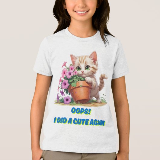 Oeps! Ik deed het weer schattig – Grappig & Schatt Tri-Blend Shirt (Voorkant)