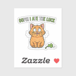 Oeps, ik heb de geluksbrenger opgegeten! Grappige Sticker