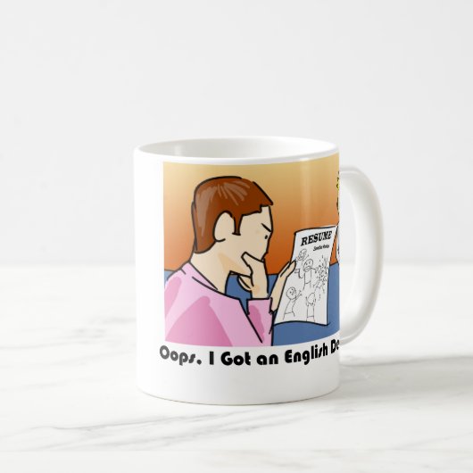 Oeps, ik heb een Engelse graad Koffiemok (Voorkant rechts)