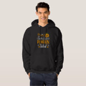 Oeps, ik heb een pompoenpit ingeslikt Halloween Zw Hoodie (Voorkant volledig)