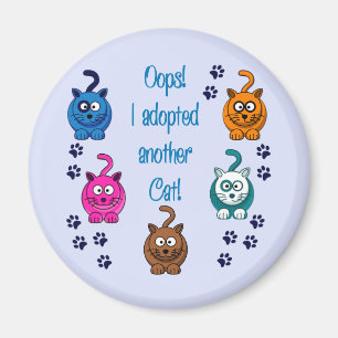 Oeps! Ik heb nog een kat aangenomen. Magneet